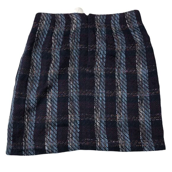 NWT Loft Outlet Blue Purple Tweed Lined Skirt Women's Size 8 - Picture 2 of 5